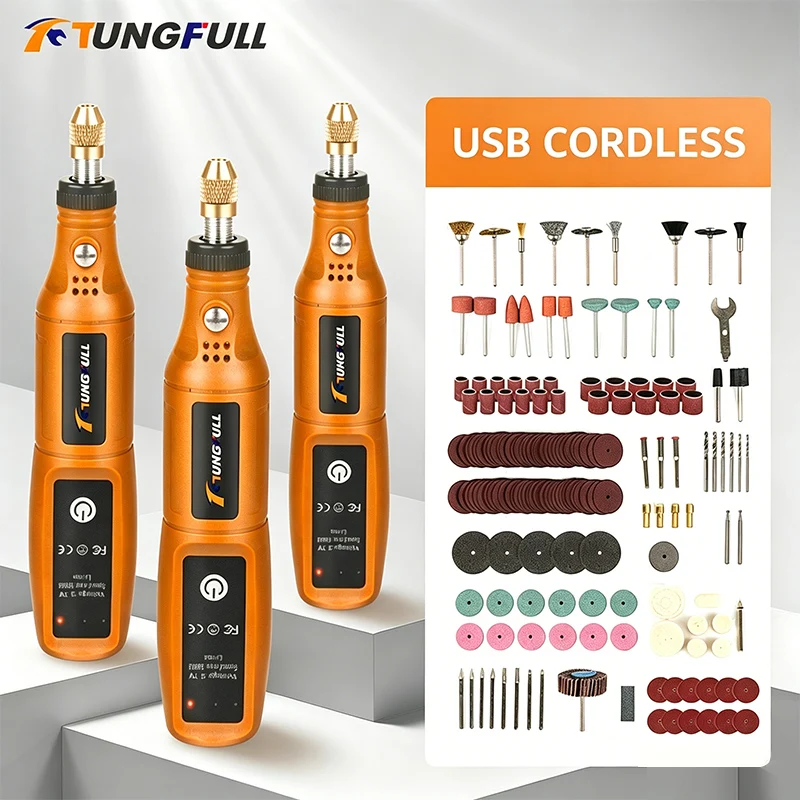 Power Tools Spare Parts - TUNGFULL Mini Elektrikli Öğütücü Kablosuz Şarj