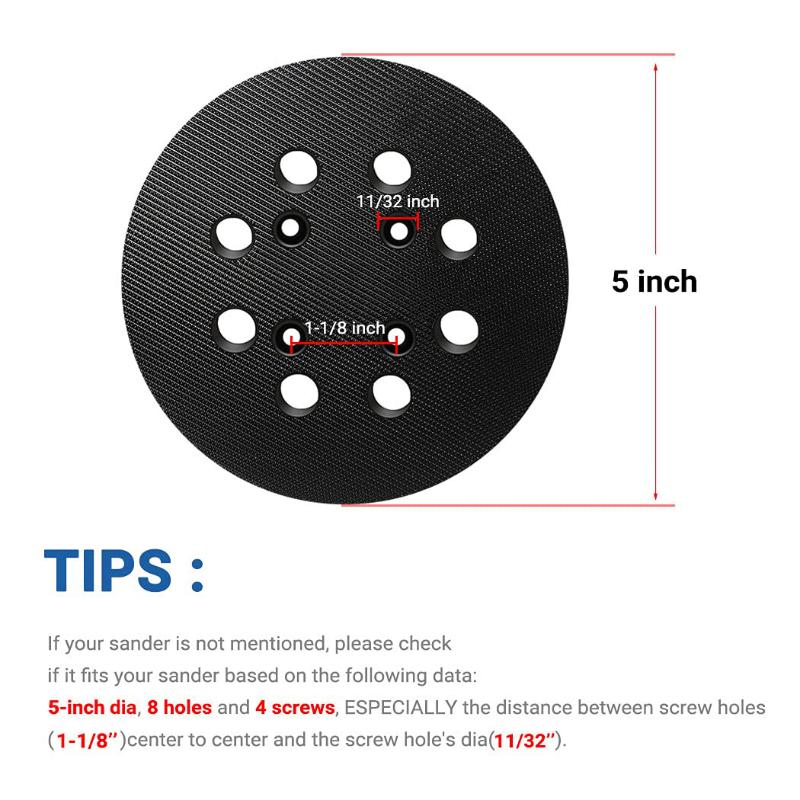 Random Orbital Sander - 1 adet yedek zımpara pedi 5