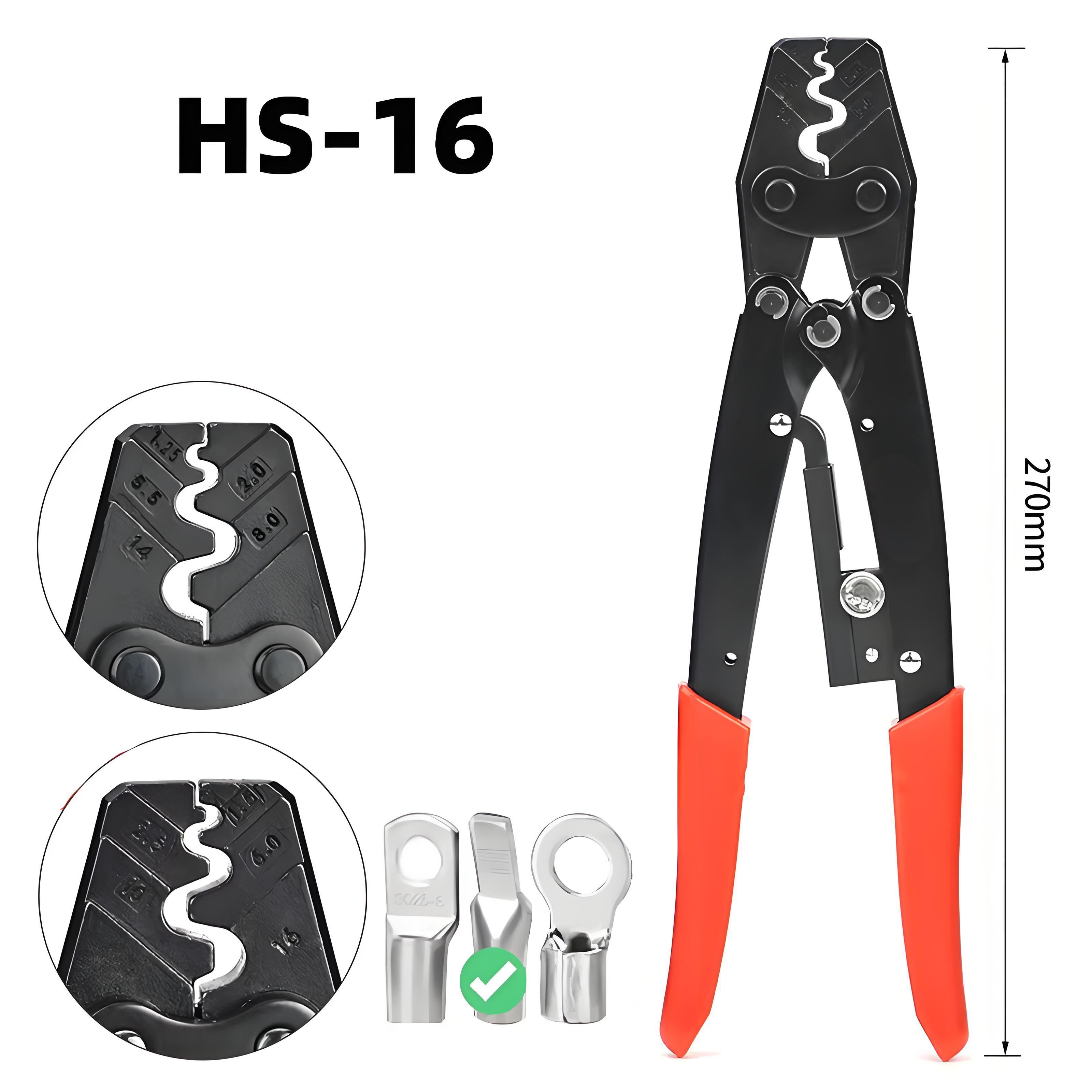Power Tools Japan - HS-16 Crimper Pense Cırcırlı Çıplak Terminal