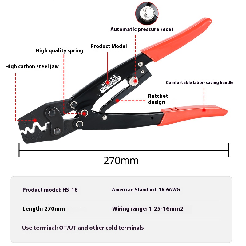 HS-16 Crimper Pense Cırcırlı Ç - Power Tools Japan incelemesi ve fiyatı
